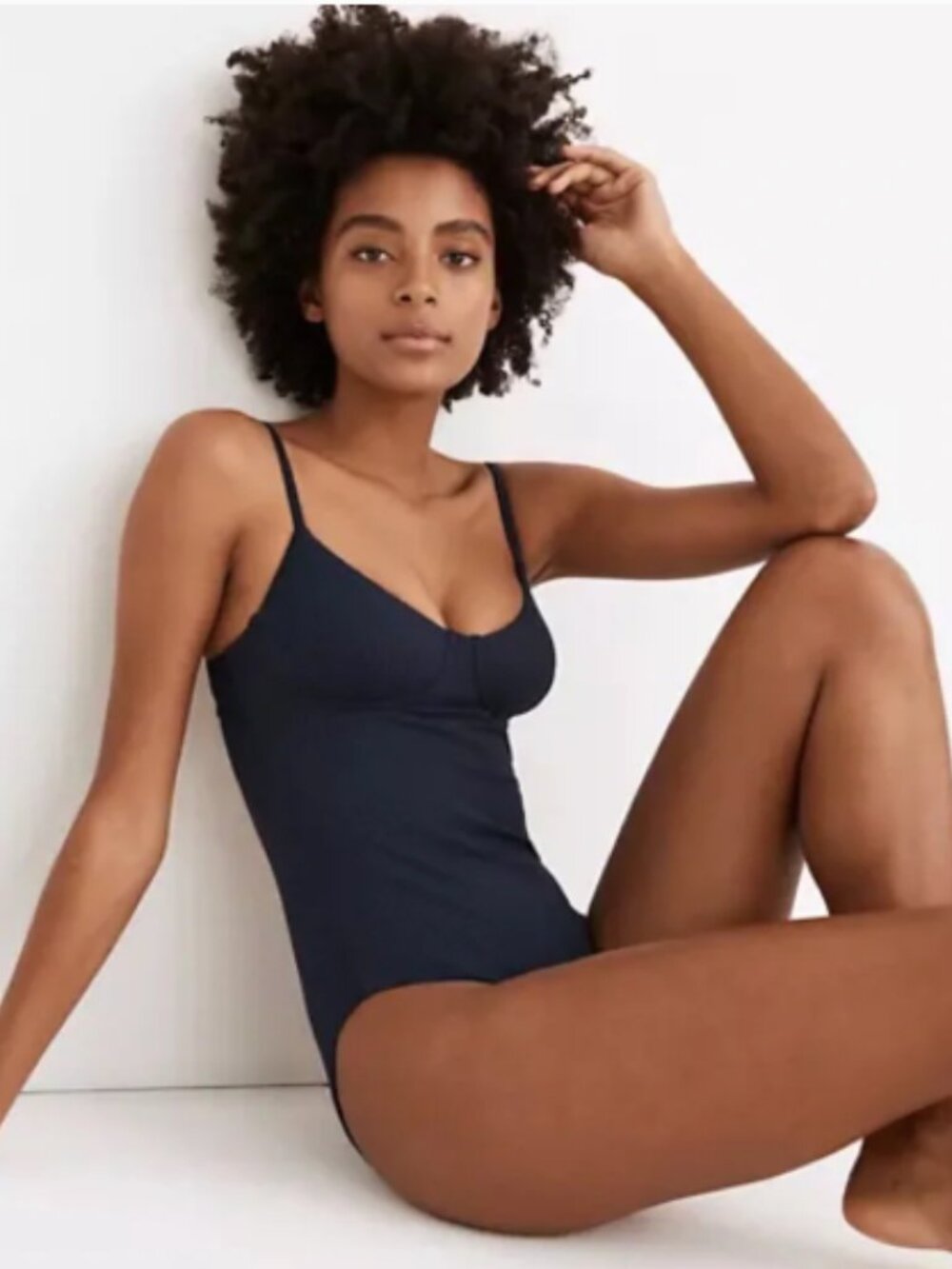 ISO Madewell Navy Ribbed Swimsuit